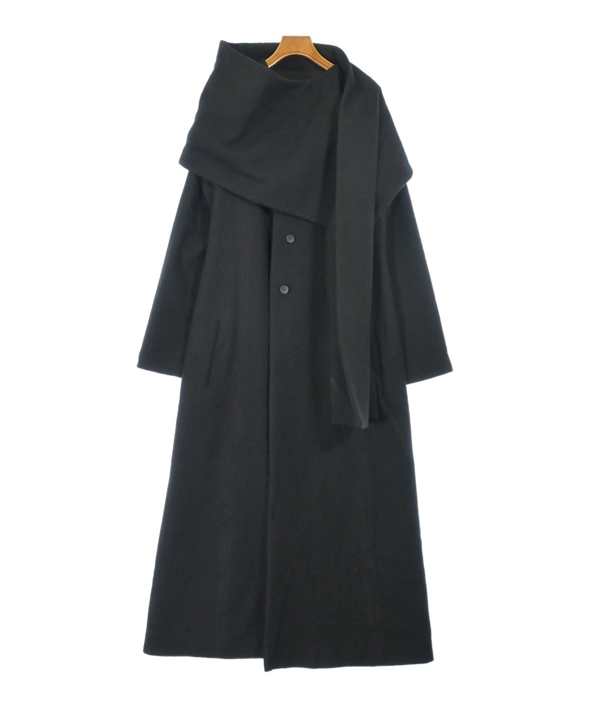 【古着】A.A.RヨウジヤマモトYOHJI YAMAMOTOチェスターコート黒L Yohji Yamamoto（ヨウジヤマモト）その他 黒 サイズ:4(L位) レディース