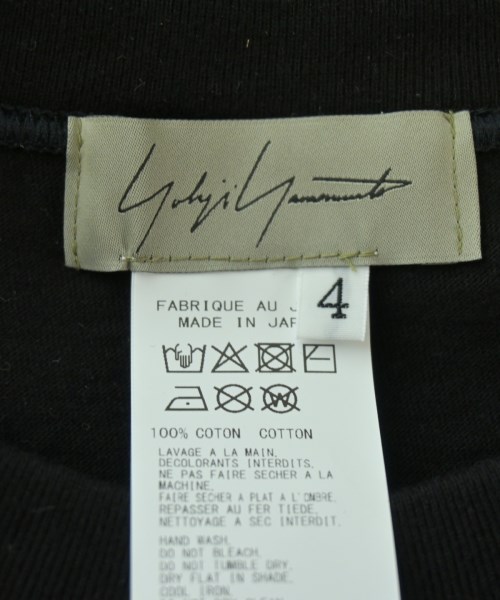 Yohji Yamamoto（ヨウジヤマモト）Tシャツ・カットソー 黒 サイズ:4(L位) メンズ/2200685318041