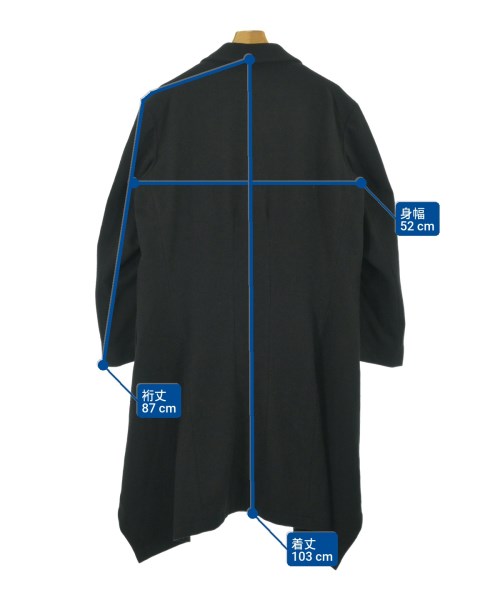 Yohji Yamamoto（ヨウジヤマモト）コート 黒 サイズ:2(S位) メンズ/2200685924037
