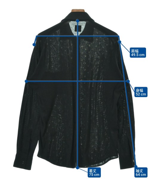 YOHJI YAMAMOTO COSTUME D'HOMME（コスチュームドオム）カジュアルシャツ 黒 サイズ:3(M位) メンズ/2200685964064