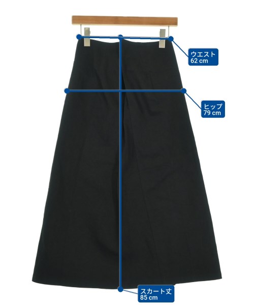 Yohji Yamamoto（ヨウジヤマモト）ロング・マキシ丈スカート 黒 サイズ:1(XS位) レディース/2200687005185