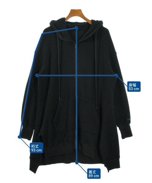 REGULATION Yohji Yamamoto（レギュレーションヨウジヤマモト）パーカー 黒 サイズ:2(S位) メンズ/2200691600024