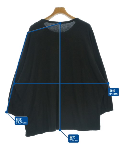 Yohji Yamamoto（ヨウジヤマモト）Tシャツ・カットソー 黒 サイズ:2(S位) メンズ/2200686665090
