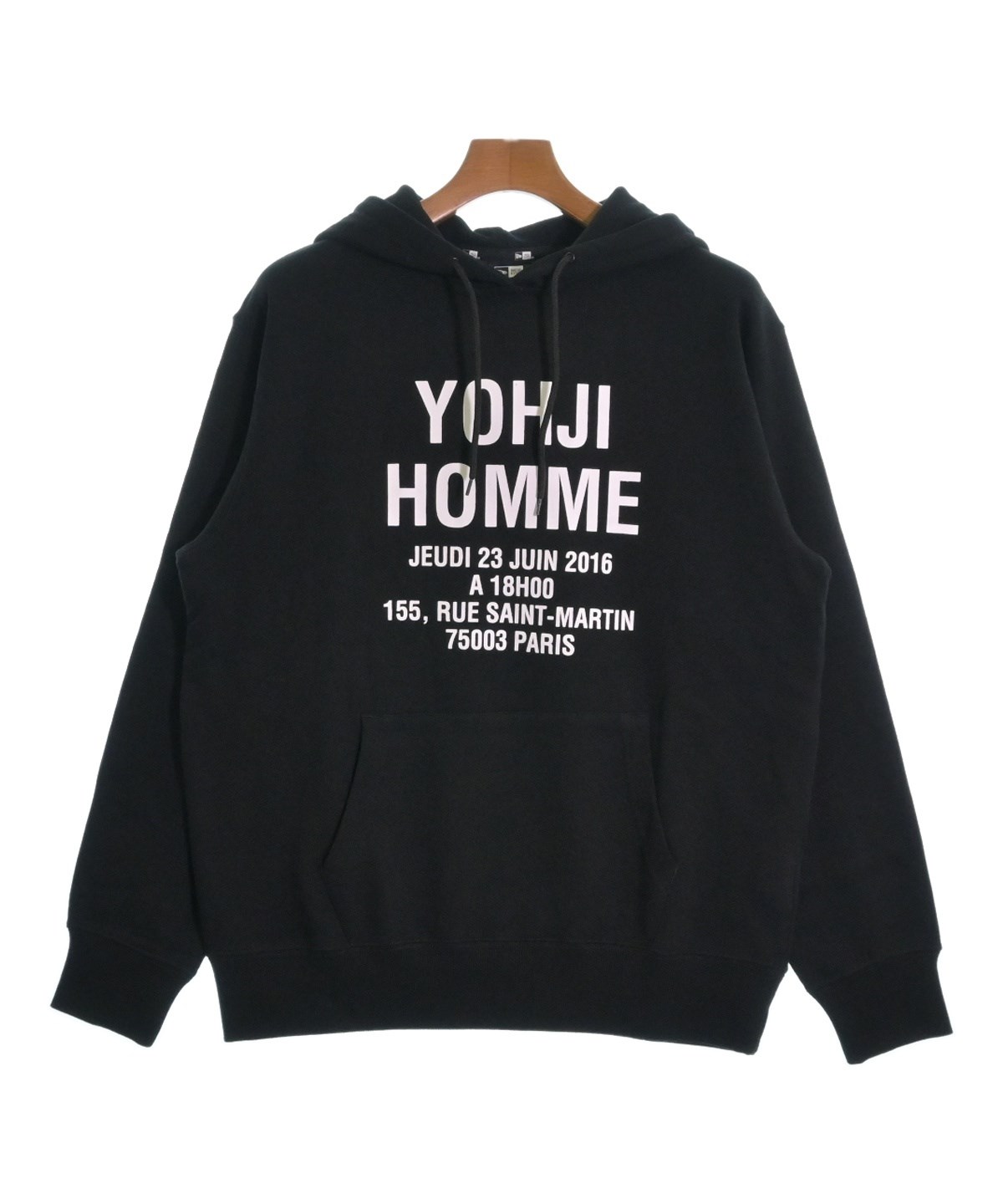 Yohji Yamamoto POUR HOMME ロゴ フーディー パーカー yohji yamamoto POUR HOMME（ヨウジヤマモトプールオム）パーカー 黒