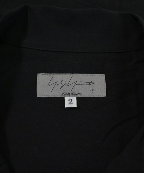 yohji yamamoto POUR HOMME（ヨウジヤマモトプールオム）カジュアルシャツ 黒 サイズ:2(S位) メンズ/2200623630105