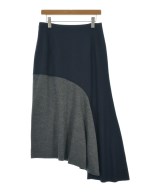 Yohji Yamamoto（ヨウジヤマモト）ひざ丈スカート 紺 サイズ:2(S位) レディース/2200635676184