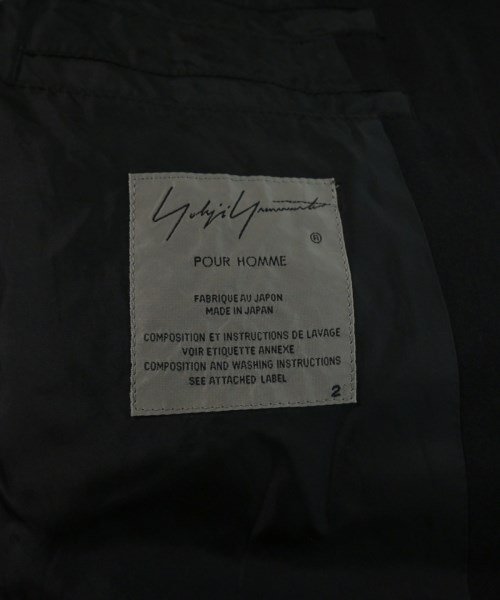 yohji yamamoto POUR HOMME（ヨウジヤマモトプールオム）カジュアルジャケット 黒 サイズ:2(S位) メンズ/2200636792012