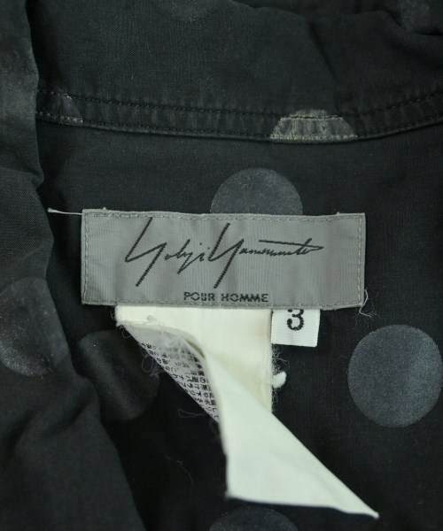 yohji yamamoto POUR HOMME（ヨウジヤマモトプールオム）カジュアルシャツ 黒 サイズ:3(M位) メンズ/2200623679128