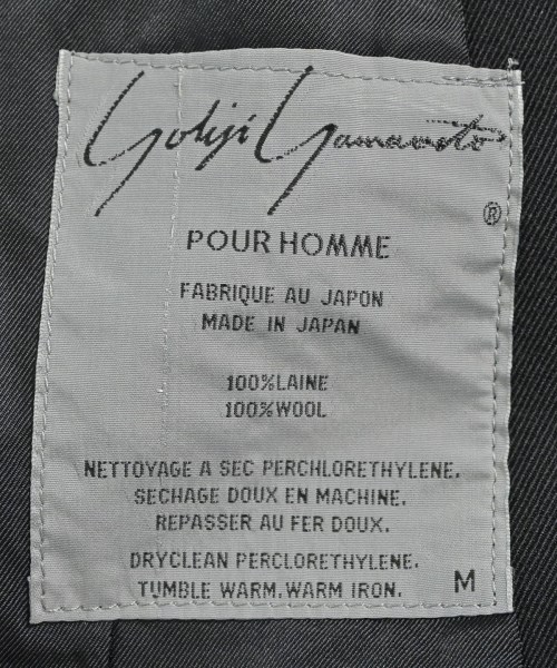 yohji yamamoto POUR HOMME（ヨウジヤマモトプールオム）カジュアルジャケット 黒 サイズ:M メンズ/2200638954067