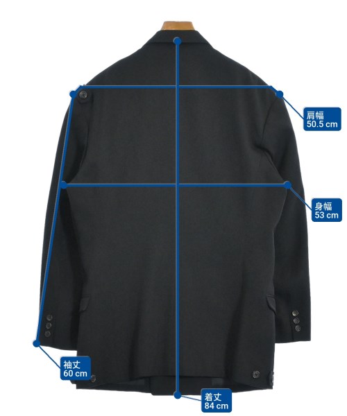yohji yamamoto POUR HOMME（ヨウジヤマモトプールオム）カジュアルジャケット 黒 サイズ:M メンズ/2200638954067