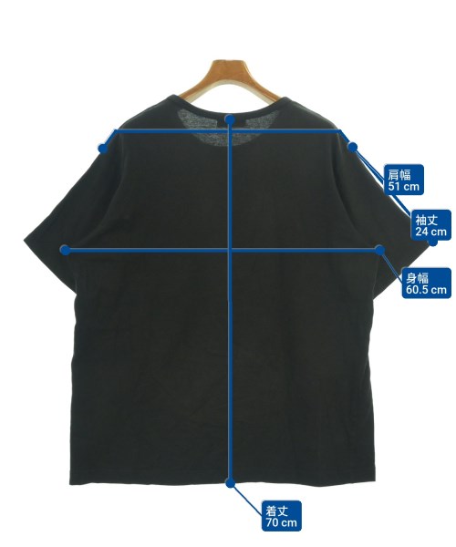 yohji yamamoto POUR HOMME（ヨウジヤマモトプールオム）Tシャツ・カットソー 黒 サイズ:3(M位) メンズ/2200640231088