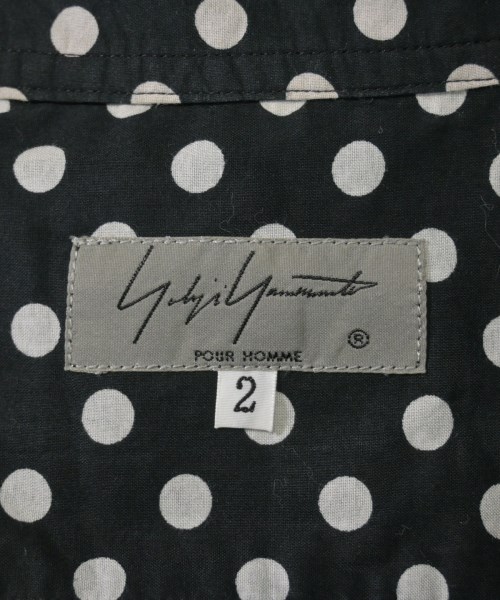 yohji yamamoto POUR HOMME（ヨウジヤマモトプールオム）カジュアルシャツ 黒 サイズ:2(S位) メンズ/2200630140048