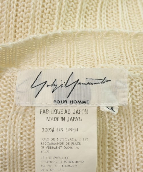 yohji yamamoto POUR HOMME（ヨウジヤマモトプールオム）ニット・セーター 白 サイズ:M メンズ/2200643145023