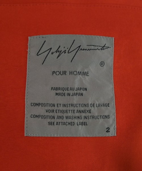 yohji yamamoto POUR HOMME（ヨウジヤマモトプールオム）チェスターコート 赤 サイズ:2(S位) メンズ/2200643194038