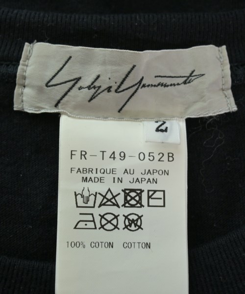Yohji Yamamoto（ヨウジヤマモト）Tシャツ・カットソー 黒 サイズ:2(S位) メンズ/2200643194083