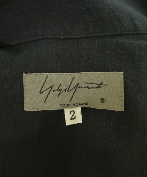 yohji yamamoto POUR HOMME（ヨウジヤマモトプールオム）カジュアルシャツ 黒 サイズ:2(S位) メンズ/2200643194106