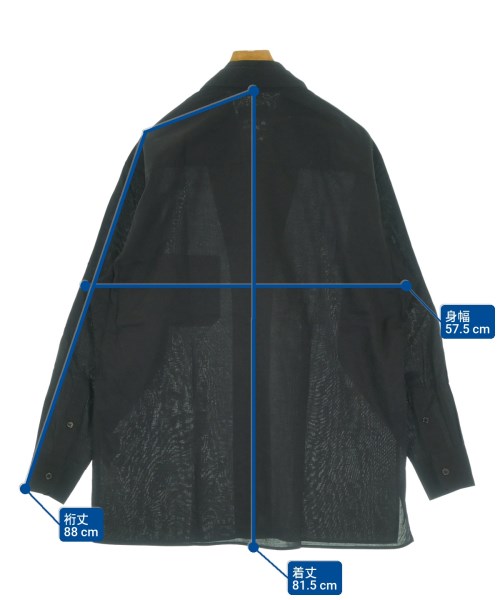 yohji yamamoto POUR HOMME（ヨウジヤマモトプールオム）カジュアルシャツ 黒 サイズ:3(M位) メンズ/2200643194113