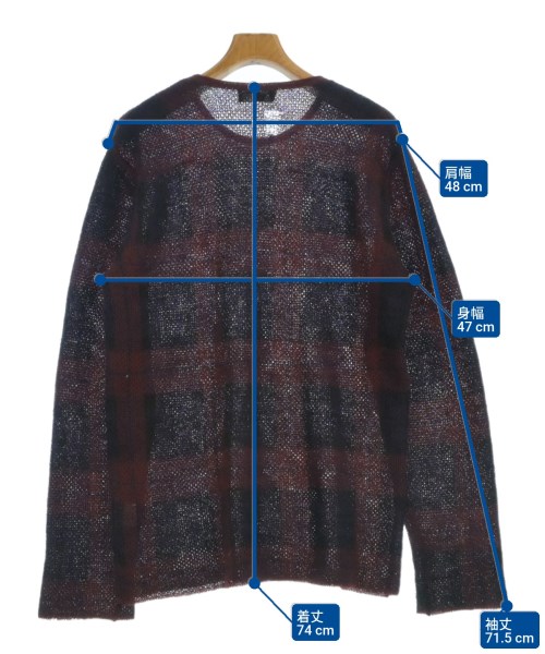 yohji yamamoto POUR HOMME（ヨウジヤマモトプールオム）ニット・セーター 赤 サイズ:3(M位) メンズ/2200643546042