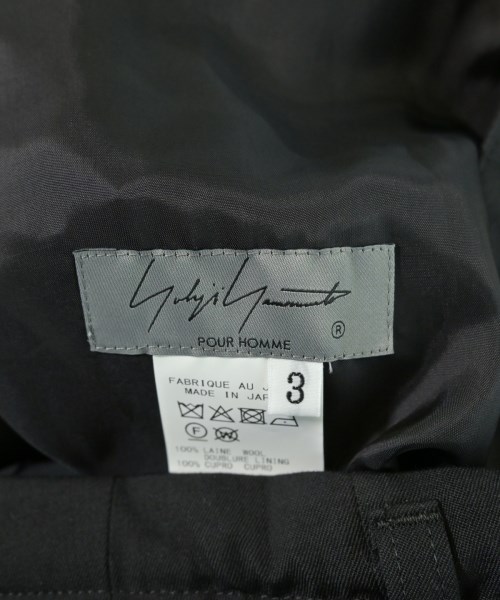 yohji yamamoto POUR HOMME（ヨウジヤマモトプールオム）スラックス 黒 サイズ:3(M位) メンズ/2200643995017