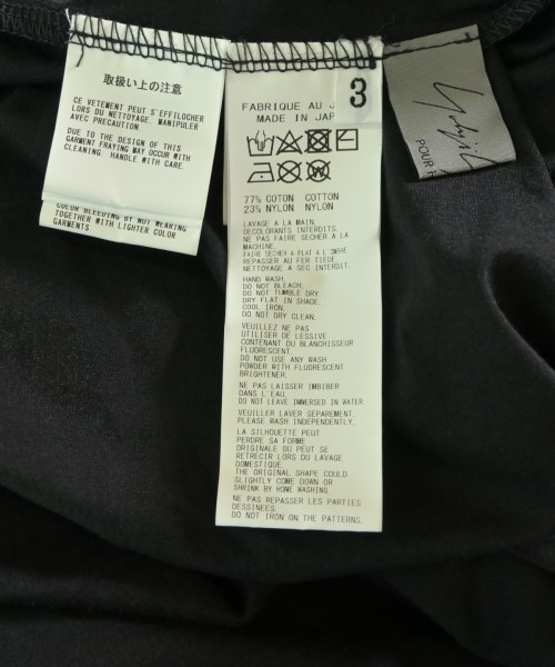 yohji yamamoto POUR HOMME（ヨウジヤマモトプールオム）Tシャツ・カットソー 黒 サイズ:3(M位) メンズ/2200597190049