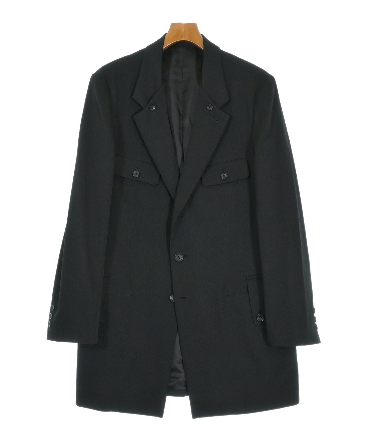 希少 Yohji Yamamoto POUR HOMME 丸字 チェスターコート yohji yamamoto POUR HOMME（ヨウジヤマモトプールオム