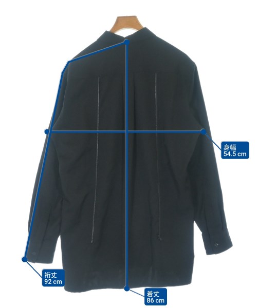 yohji yamamoto POUR HOMME（ヨウジヤマモトプールオム）カジュアルシャツ 黒 サイズ:3(M位) メンズ/2200621823035