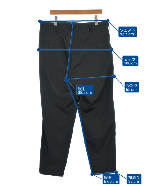 yohji yamamoto POUR HOMME（ヨウジヤマモトプールオム）スラックス 黒 サイズ:2(S位) メンズ/2200615605029