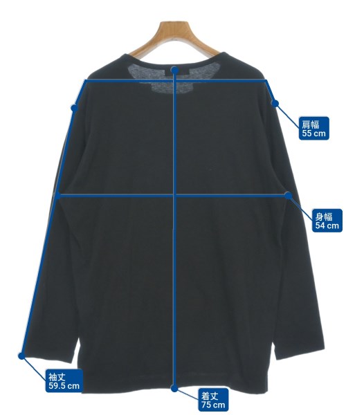 yohji yamamoto POUR HOMME（ヨウジヤマモトプールオム）Tシャツ・カットソー 黒 サイズ:3(M位) メンズ/2200622873107