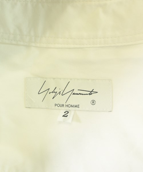 yohji yamamoto POUR HOMME（ヨウジヤマモトプールオム）カジュアルシャツ 白 サイズ:2(S位) メンズ/2200624249023