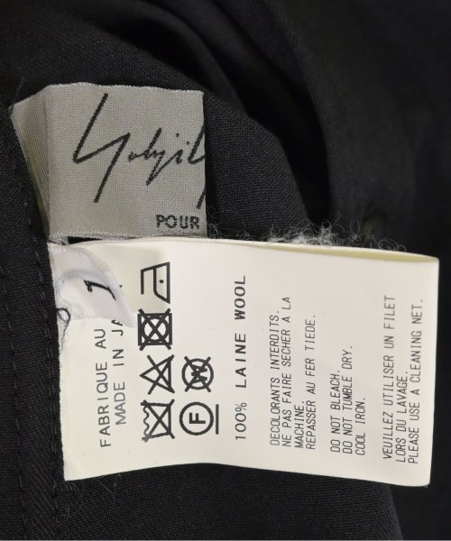 yohji yamamoto POUR HOMME（ヨウジヤマモトプールオム）カジュアルシャツ 黒 サイズ:1(XS位) メンズ/2200624410058