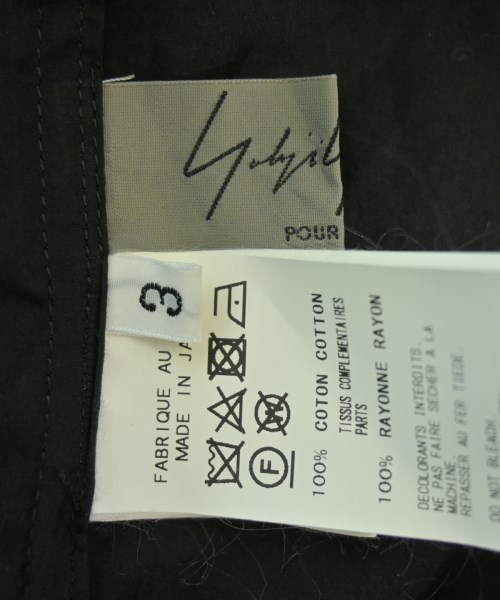 yohji yamamoto POUR HOMME（ヨウジヤマモトプールオム）カジュアルシャツ 黒 サイズ:3(M位) メンズ/2200624410102