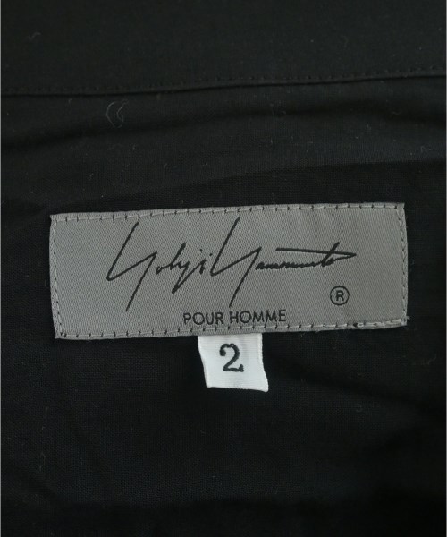 yohji yamamoto POUR HOMME（ヨウジヤマモトプールオム）カジュアルシャツ 黒 サイズ:2(S位) メンズ/2200625234028