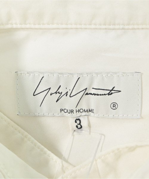 yohji yamamoto POUR HOMME（ヨウジヤマモトプールオム）カジュアルシャツ 白 サイズ:3(M位) メンズ/2200626346010