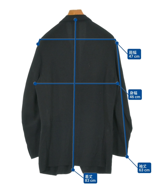 yohji yamamoto POUR HOMME（ヨウジヤマモトプールオム）ジャケット 黒 サイズ:S メンズ/2200628064035