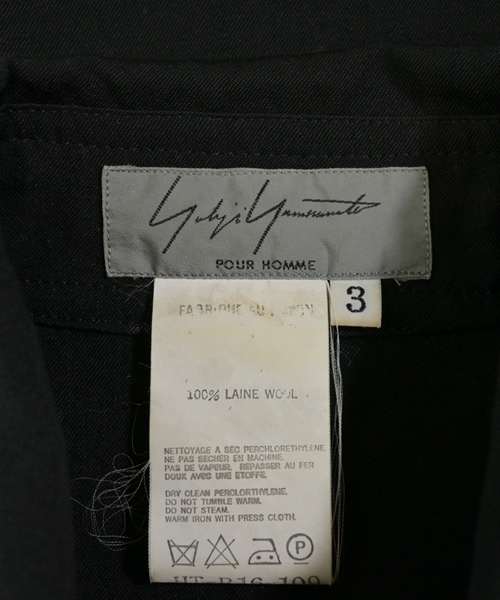 yohji yamamoto POUR HOMME（ヨウジヤマモトプールオム）カジュアルシャツ 黒 サイズ:3(M位) メンズ/2200628064042