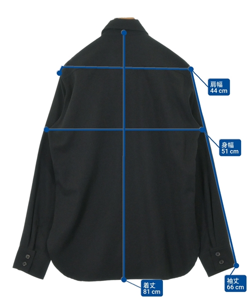 yohji yamamoto POUR HOMME（ヨウジヤマモトプールオム）カジュアルシャツ 黒 サイズ:3(M位) メンズ/2200628064042