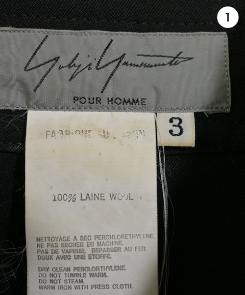 yohji yamamoto POUR HOMME（ヨウジヤマモトプールオム）カジュアルシャツ 黒 サイズ:3(M位) メンズ/2200628064042