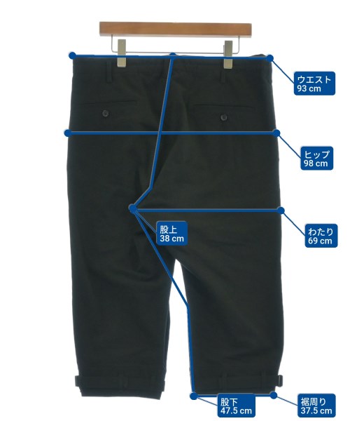 yohji yamamoto POUR HOMME（ヨウジヤマモトプールオム）クロップドパンツ 黒 サイズ:3(M位) メンズ/2200632474011