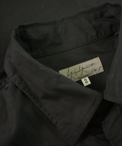 yohji yamamoto POUR HOMME（ヨウジヤマモトプールオム）カジュアルシャツ 黒 サイズ:2(S位) メンズ/2200620708128