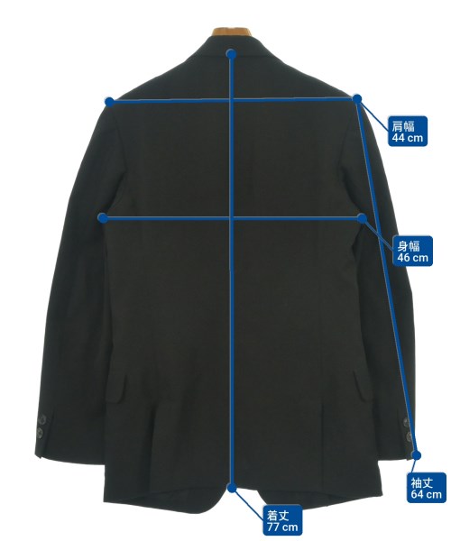 yohji yamamoto POUR HOMME（ヨウジヤマモトプールオム）テーラードジャケット 黒 サイズ:1(XS位) メンズ/2200632799091