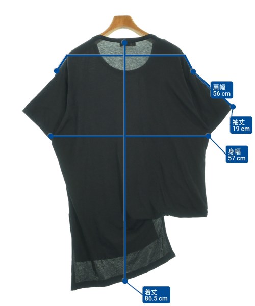 yohji yamamoto POUR HOMME（ヨウジヤマモトプールオム）Tシャツ・カットソー 黒 サイズ:3(M位) メンズ/2200633166083