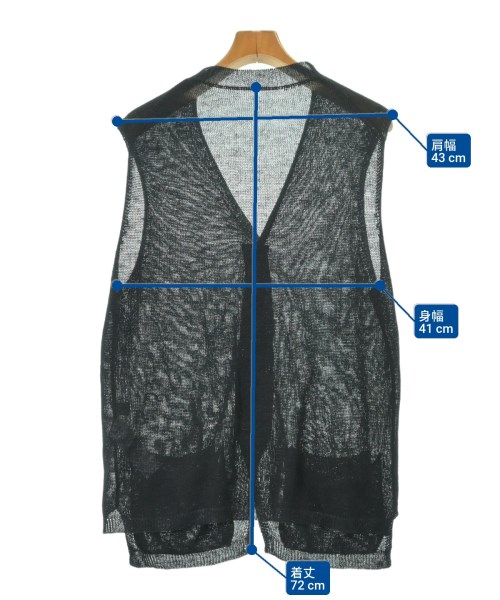 yohji yamamoto POUR HOMME（ヨウジヤマモトプールオム）ベスト 黒 サイズ:3(M位) メンズ/2200609964033