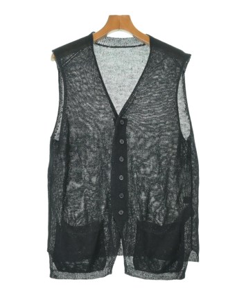 ヨウジヤマモトプールオム ブラック ベスト Yohji Yamamoto Pour Hommeヨウジ 20AWベスト ジレ