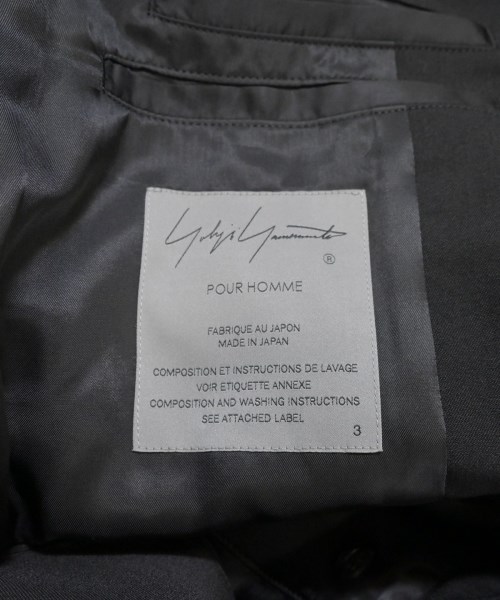 yohji yamamoto POUR HOMME（ヨウジヤマモトプールオム）カジュアルジャケット 黒 サイズ:3(M位) メンズ/2200612316010