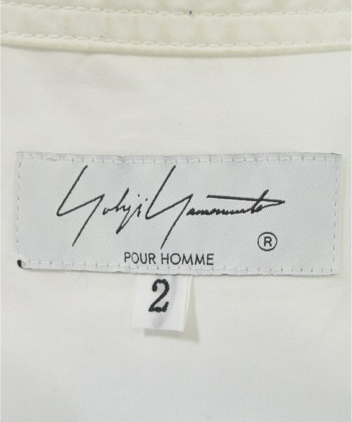 yohji yamamoto POUR HOMME（ヨウジヤマモトプールオム）カジュアルシャツ 白 サイズ:2(S位) メンズ/2200612668096