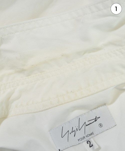 yohji yamamoto POUR HOMME（ヨウジヤマモトプールオム）カジュアルシャツ 白 サイズ:2(S位) メンズ/2200612668096