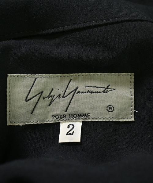 yohji yamamoto POUR HOMME（ヨウジヤマモトプールオム）カジュアルシャツ 黒 サイズ:2(S位) メンズ/2200613337021