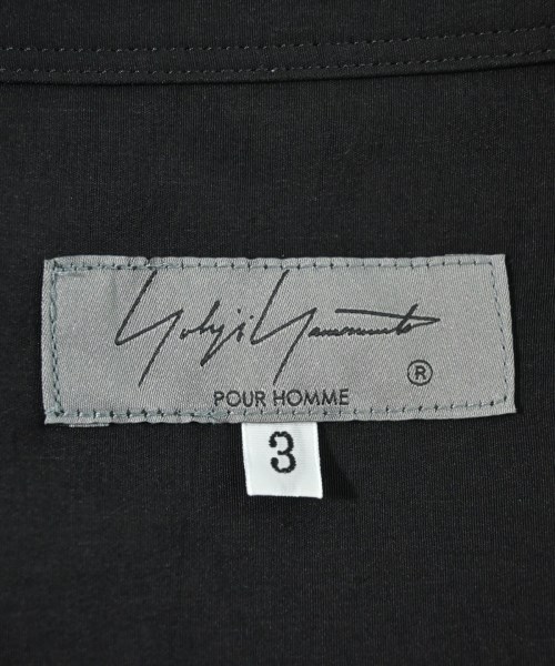 yohji yamamoto POUR HOMME（ヨウジヤマモトプールオム）カジュアルシャツ 黒 サイズ:3(M位) メンズ/2200613961011
