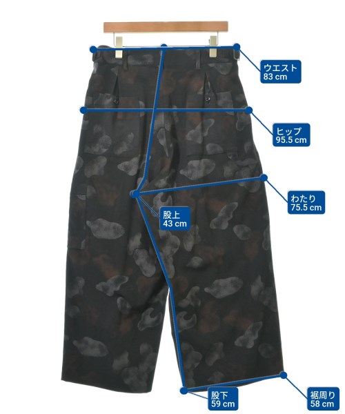 yohji yamamoto POUR HOMME（ヨウジヤマモトプールオム）カーゴパンツ 黒 サイズ:3(M位) メンズ/2200614235029