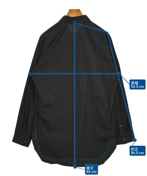 yohji yamamoto POUR HOMME（ヨウジヤマモトプールオム）カジュアルシャツ 黒 サイズ:2(S位) メンズ/2200614235043